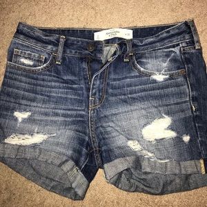 A&F ripped Jean shorts